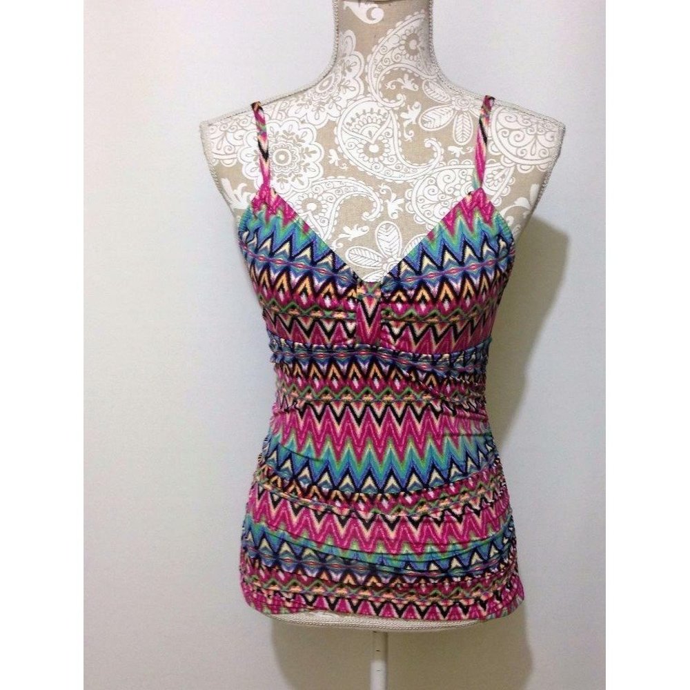 APT. 9 Swim Top Takini Womens Size 8 Multi-Color